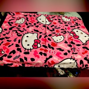 Hello kitty camo tapestry